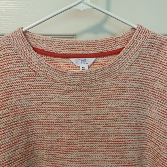 Time and Tru Ribbed Orange Sweater XXL - Picture 2 of 7
